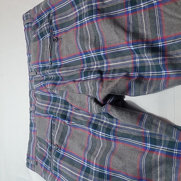 DJ PLUS multi colored plaid slim fit pants size Eur 48 - Picture 3 of 7